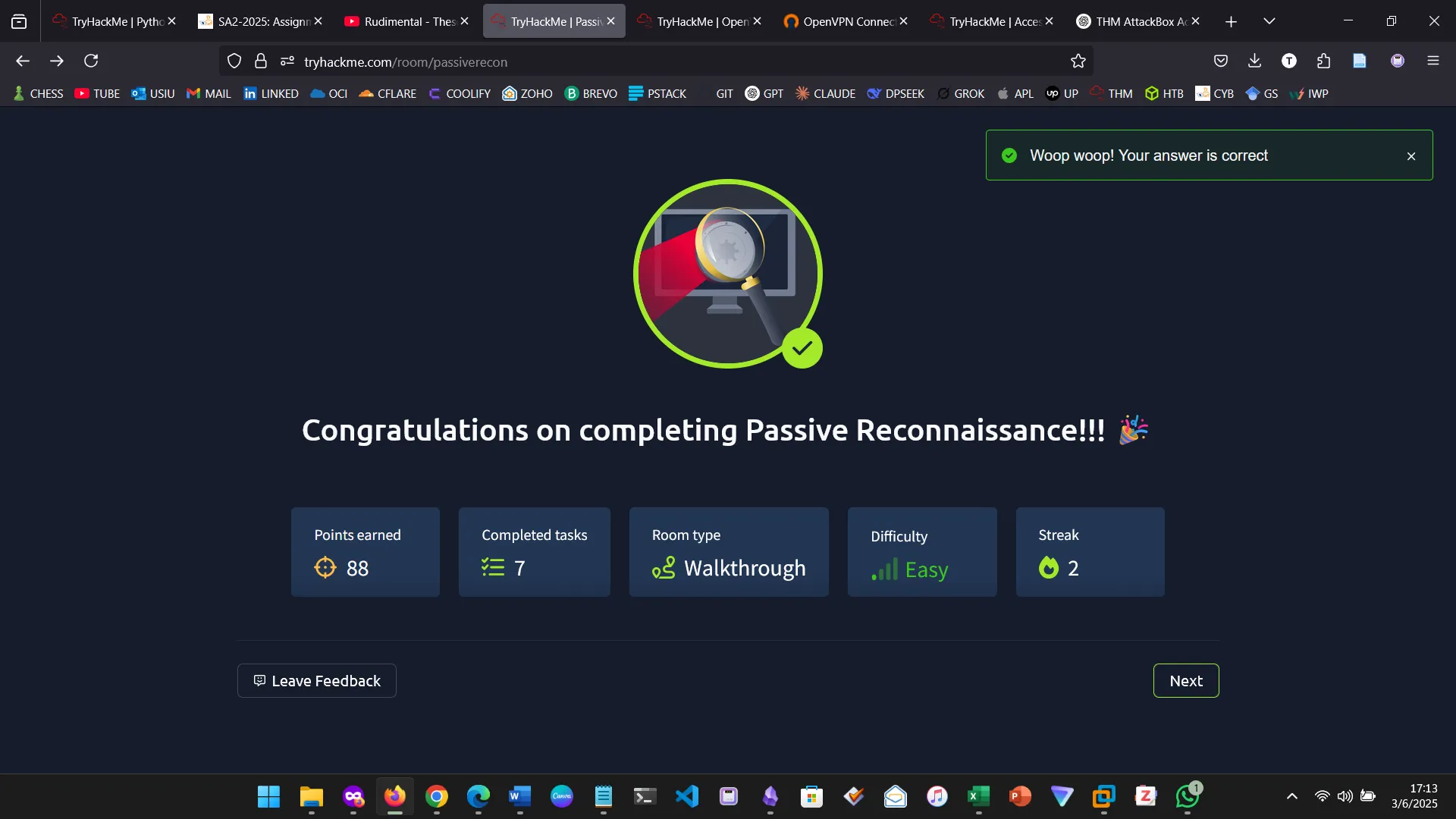 Completion Screenshot